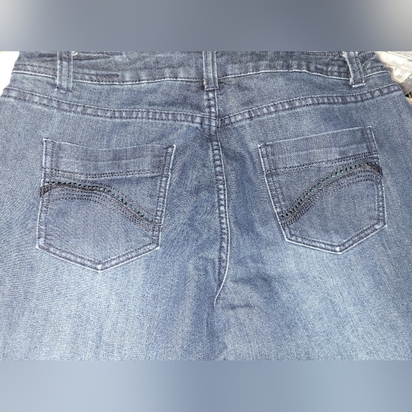 Womens Christopher Banks Sparkle Jeans sz 12M - Picture 2 of 5